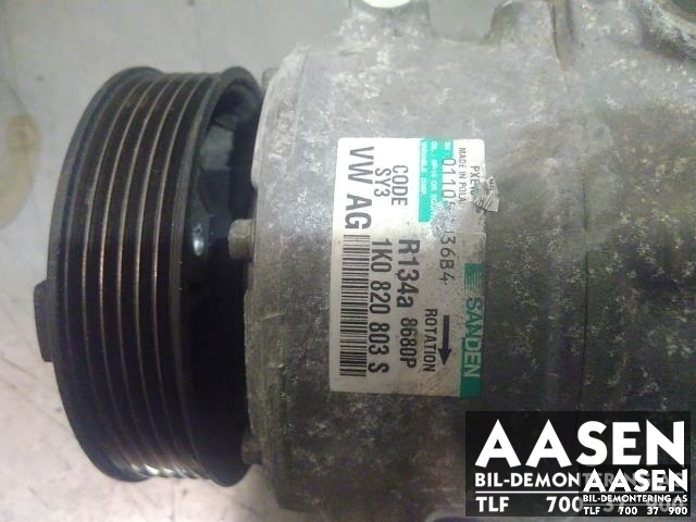Aircondition kompressor til VW Touran 2003-2006 (Type I, Fase 1)  (SANDEN|1K0 820 803 S|)