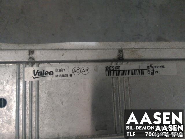 Intercooler til Peugeot Partner 2015-2019 (Type II, Fase 2)  (VALEO|9800291280|)