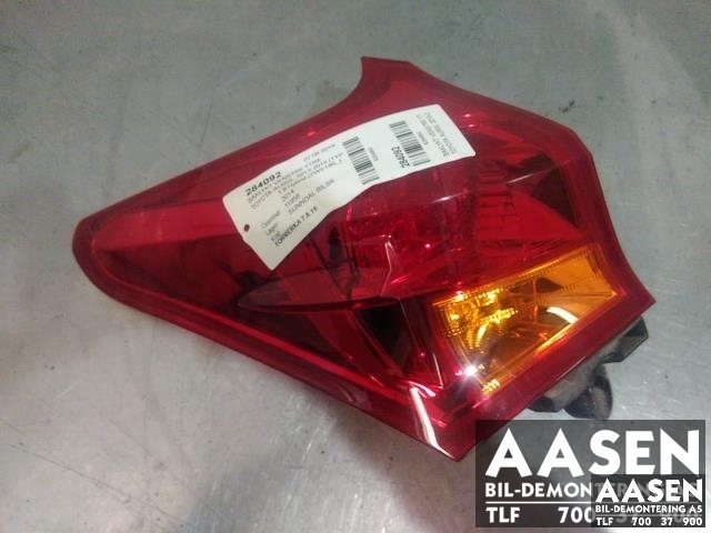 Baklykt venstre ytre til Toyota Auris 2013-2015 (Type II, Fase 1) (81561-02730|)