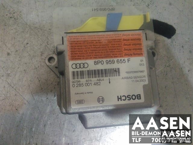 Airbag elektronikk til Audi A3, 2003-2008 (Type II, Fase 1)  (BOSCH|8P0 959 655 F)