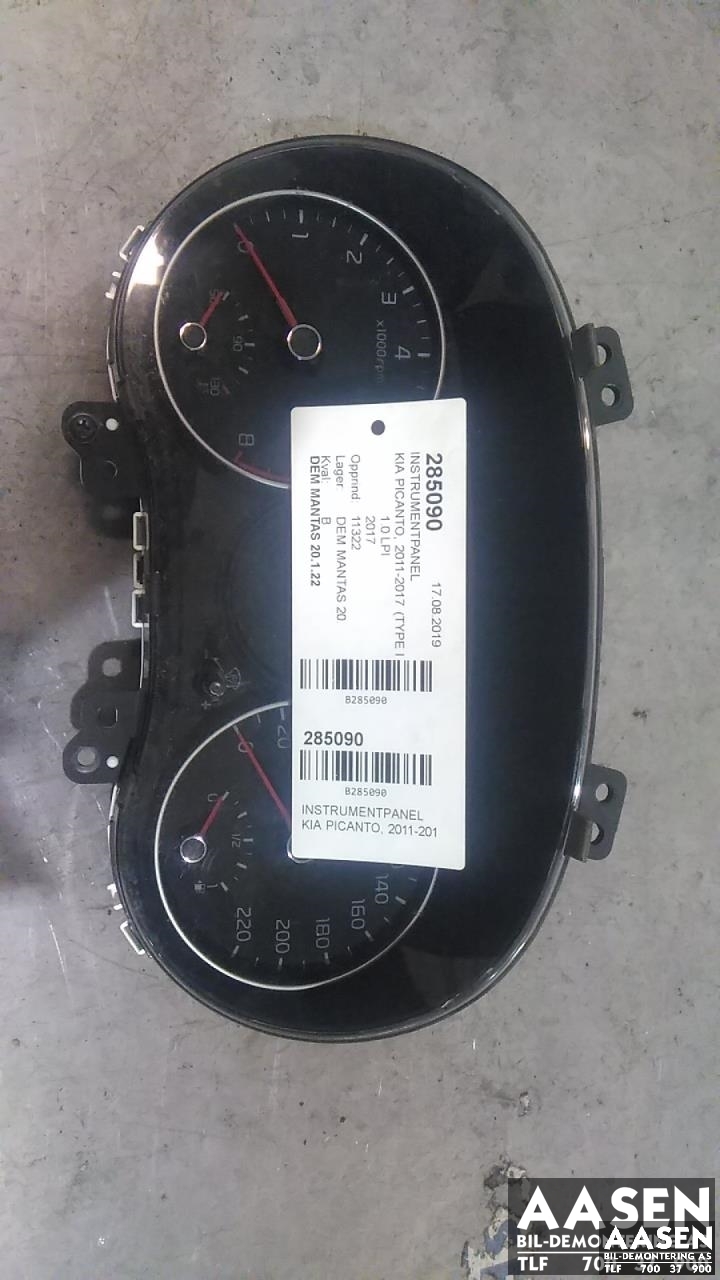 Instrumentpanel til Kia Picanto, 2011-2017 (Type II)  (94013G 6170)