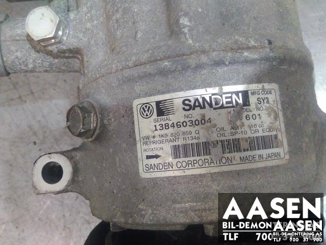 Aircondition kompressor til VW Touran 2007-2010 (Type I, Fase 2) (SANDEN|1K0 820 859 Q|)