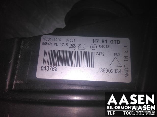 Frontlykt venstre halogen til Citroën C4 2004-2011 (Type I)  (6206 L4|)