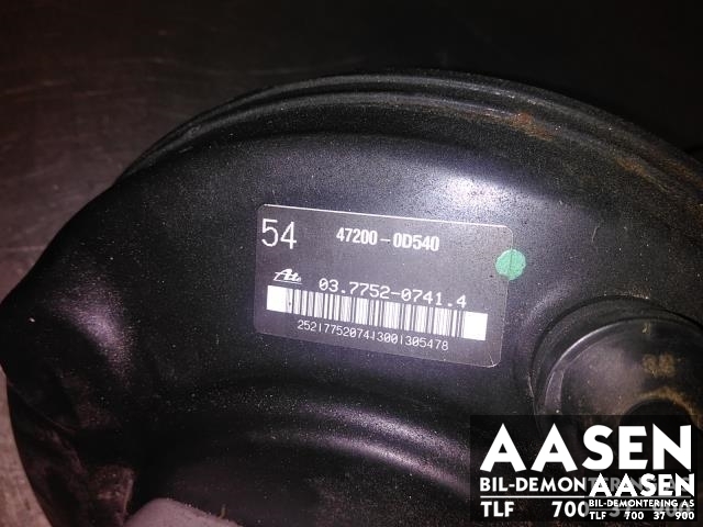 Bremsekraft-forsterker til Toyota Yaris 2012-2014 (Type III, Fase 1) (ATE|47200-0D540|)