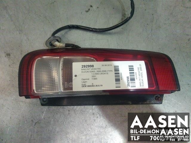 Baklykt venstre til Suzuki Ignis 2000-2006 (Type I) (JAPAN) (JAPAN)