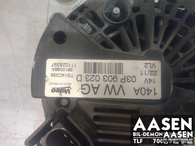 Dynamo diesel til VW Polo 2009-2014 (Type V, Fase 1) (VALEO|03P 903 023 D|)