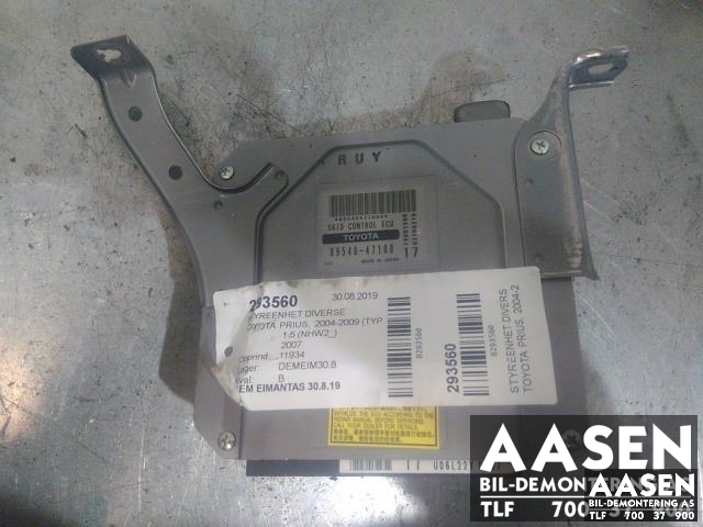 Styreenhet ABS til Toyota Prius, 2004-2009 (Type II) (COMBI) (COMBI) (89540-47100)