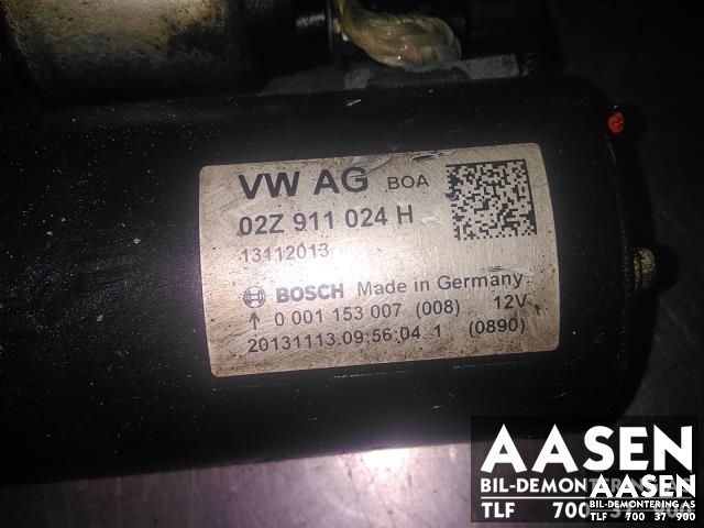 Starter diesel til VW Caddy 2010-2015 (Type III, Fase 2) (BOSCH|02Z911024H|0001153007|)