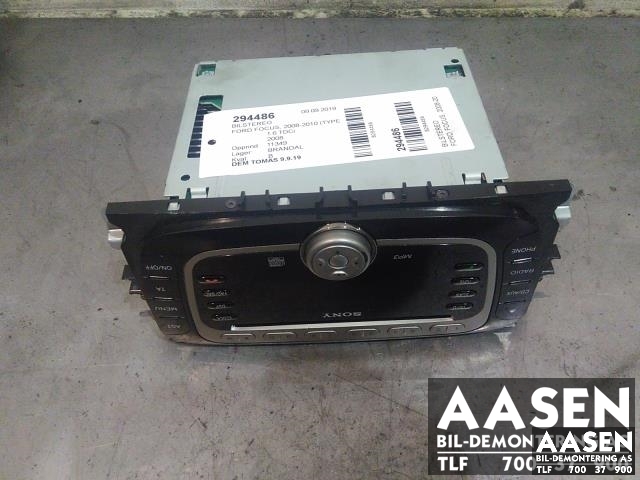 Bilstereo til Ford Focus, 2008-2010 (Type II, Fase 2) (SONY|7M5T-18C939-EB)