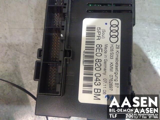 Varmeapparat betjening til Audi A4 2004-2008 (Type III) (B7) (B7) (8E0820043BM|)