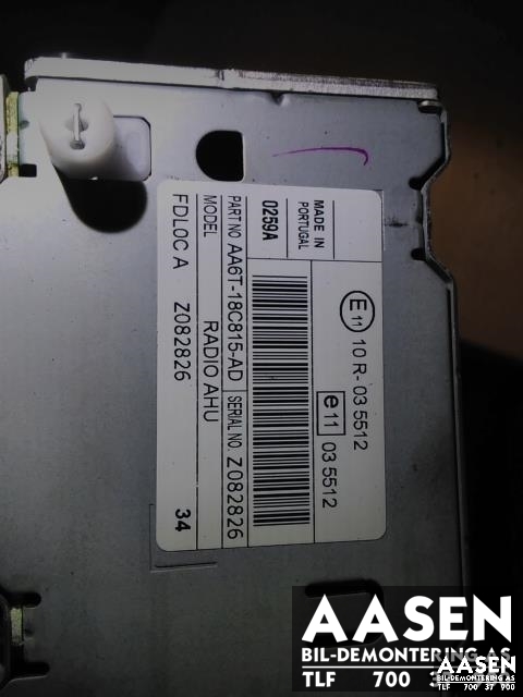 Bilstereo til Ford Fiesta 2008-2012 (Type VI, Fase 1) (AA6T-18C815-AD|)