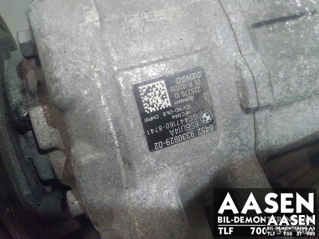 Aircondition kompressor til BMW 1-Serie 2011-2015 (Fase 1) (F20/F21) (F20/F21) (DENSO|64 52 9 330 829|)