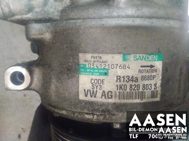 Aircondition kompressor til VW Passat 2005-2010 (B6) (B6) (SANDEN|1K0 820 803 S|)