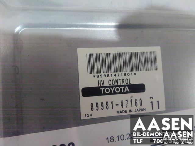 Styreenhet motor til Toyota Prius 2004-2009 (Type II) (COMBI) (COMBI) (89981-47160|)