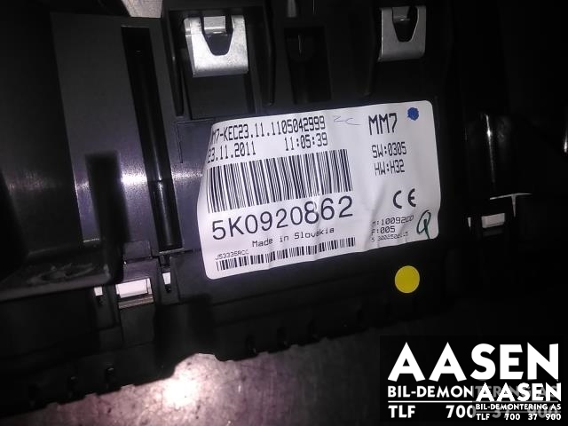 Instrumentpanel til VW Golf VI 2008-2012  (MAGNET MARELLI|5K0920862|)