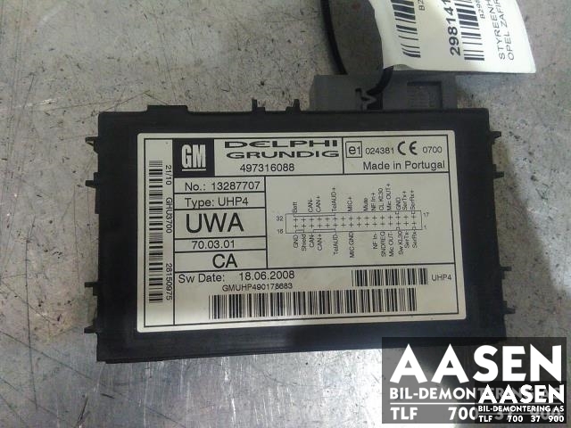 Styreenhet bluetooth til Opel Zafira B, 2005-2011  (13287707)