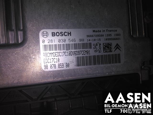 Styreenhet motor til Peugeot Partner 2008-2015 (Type II, Fase 1)  (BOSCH|9807885980|0281030546|)