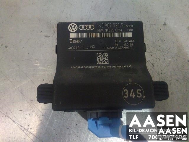 Styreenhet diverse til Škoda Octavia, 2009-2013 (Type II, Fase 2)  (TEMIC|1K0907530S)