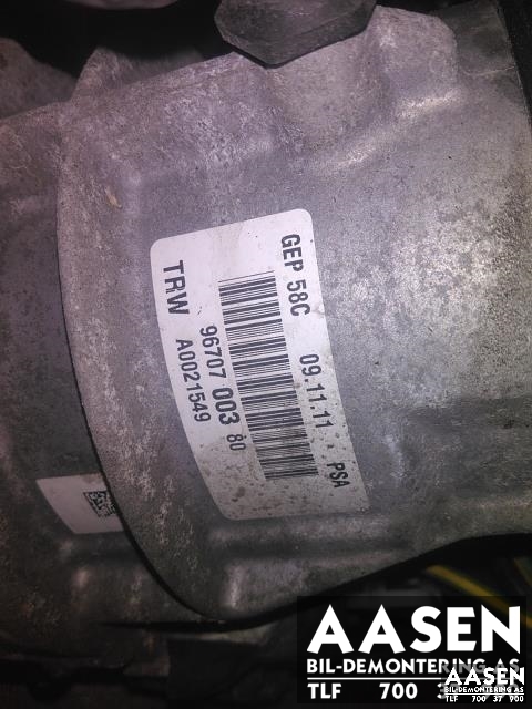 Servo pumpe elektrisk til Peugeot 308 2011-2013 (Type I, Fase 2)  (TRW|9670700380|)