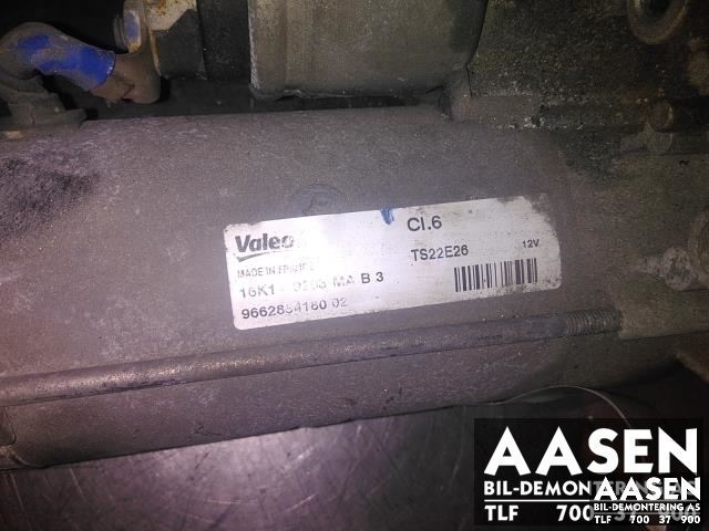 Starter diesel til Peugeot 308 2011-2013 (Type I, Fase 2)  (VALEO|9662854180 02|)