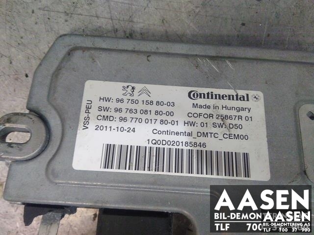 Styreenhet tenning til Peugeot 308 2011-2013 (Type I, Fase 2)  (CONTINENTAL|9675015880-03|)