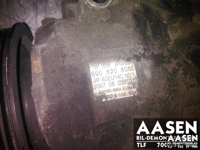 Aircondition kompressor til Škoda Fabia 2007-2010 (Type II, Fase 1)  (DENSO|6Q0 820 808 E|)