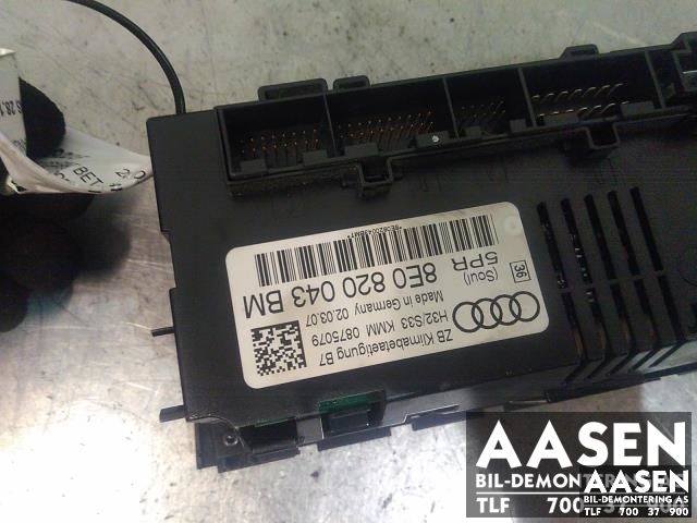 Varmeapparat betjening til Audi A4 2004-2008 (Type III) (B7) (B7) (8E0820043BM|)