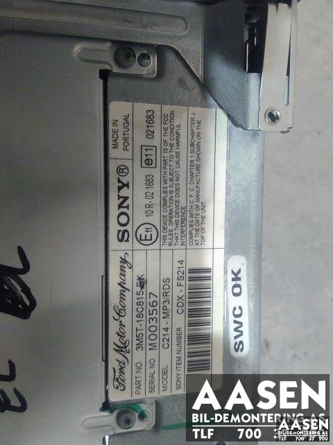 Bilstereo til Ford C-Max 2003-2007 (Type I, Fase 1)  (SONY|3M5T-18C815-EK|)