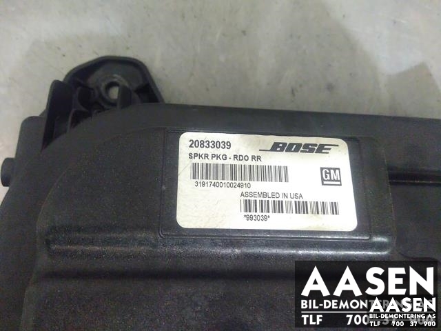 Bilstereo sub-woofer til Opel Ampera 2012-2014 (Type I)  (BOSE|20833039|)