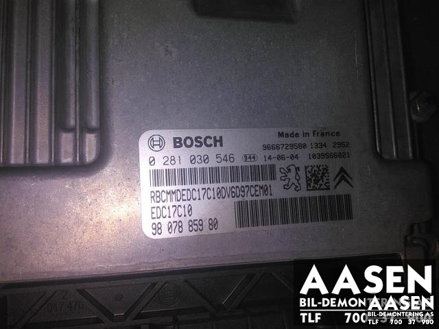 Styreenhet motor til Peugeot Partner 2008-2015 (Type II, Fase 1)  (BOSCH|9807885980|0281030546|)
