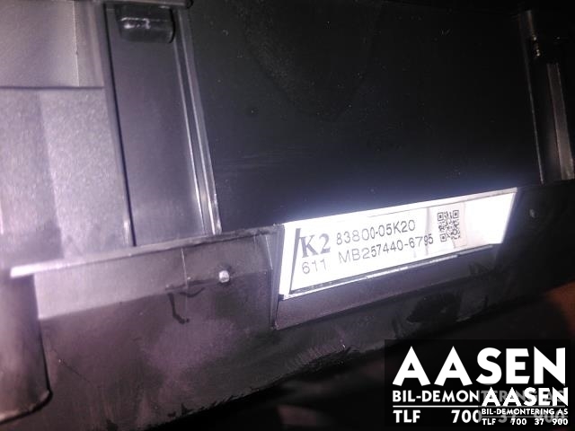 Instrumentpanel til Toyota Avensis 2009-2015 (Type III, Fase 1)  (DENSO|83800-05K20|)