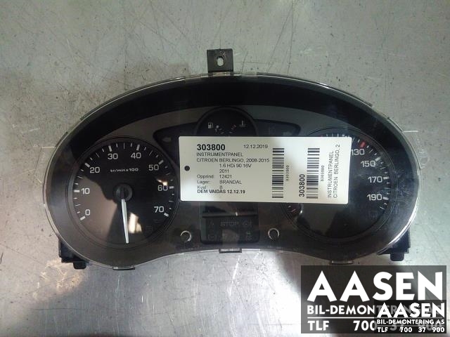 Instrumentpanel til Citroën Berlingo, 2008-2015 (Type II, Fase 1)  (MAGNET MARELLI|6103 JY)