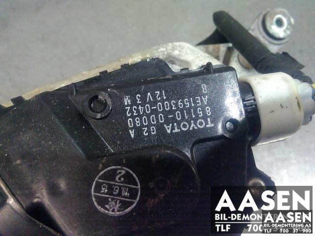 Viskermotor frontrute til Toyota Yaris 2009-2011 (Type II, Fase 2)  (85110-0D080|)