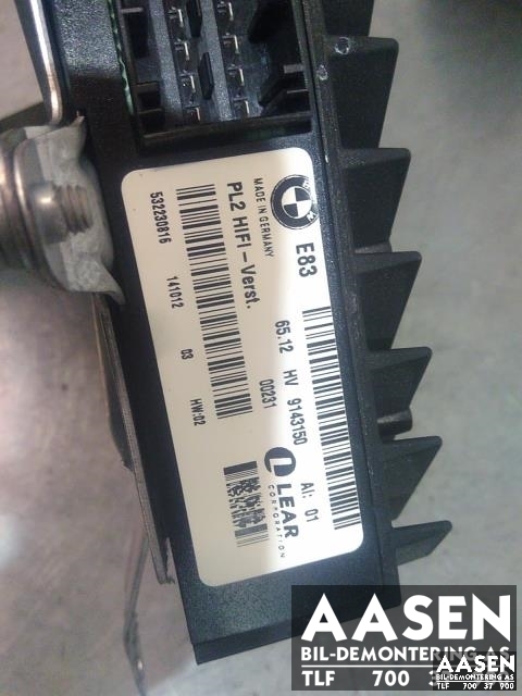 Bilstereo forsterker til BMW X3 2007-2010 (Fase 2) (E83) (E83) (65 12 9 143 150|6512HV9143150|)