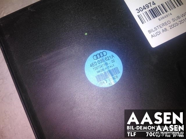 Bilstereo sub-woofer til Audi A8 2003-2010 (Type II) (4E0035621A|)