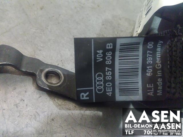 Sikkerhetsbelte bak høyre til Audi A8 2003-2010 (Type II)  (4E0857806B|)