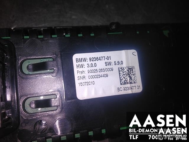 Varmeapparat betjening til BMW 5-Serie 2010-2017 (F10/F11) (F10/F11) (61 31 9 328 425|)