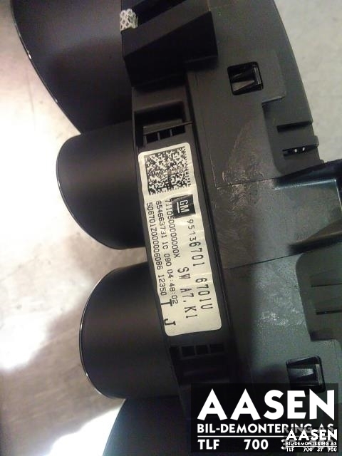 Instrumentpanel til Opel Mokka 2012-2016 (Type I, Fase 1) (95136701|)