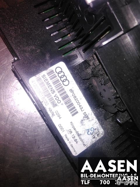 Varmeapparat betjening til Audi A3 2003-2008 (Type II, Fase 1) (SIEMENS|8P0820043J|)