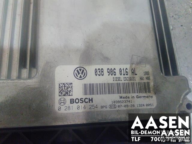 Styreenhet motor til VW Transporter / Caravelle 2003-2009 (Fase 1) (T5) (T5) (BOSCH|038 906 016 AL|0281014254|)