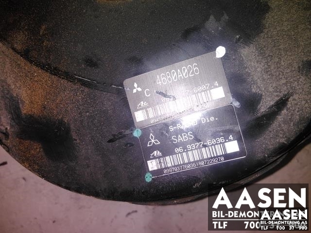 Bremsekraft-forsterker til Mitsubishi Outlander 2007-2010 (Type II, Fase 1)  (ATE|4630A109|4680A026|)