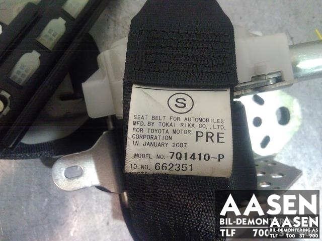 Sikkerhetsbelte foran høyre til Toyota RAV4 2006-2009 (Type III, Fase 1)  