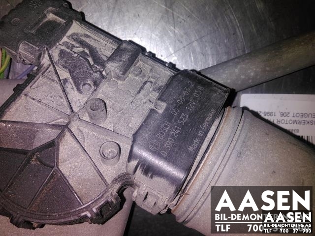 Viskermotor frontrute komplett m/overføring til Peugeot 206 1998-2007 (BOSCH|0390241523|)
