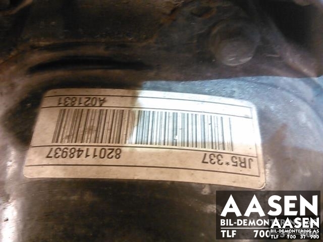 Girkasse manuell til Renault Megane 2009-2016 Type III (JR5 337|8201148937|)