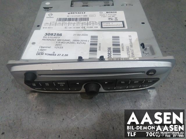 Bilstereo til Renault Megane 2009-2016 Type III (BOSCH|281150743R|7641104391|)