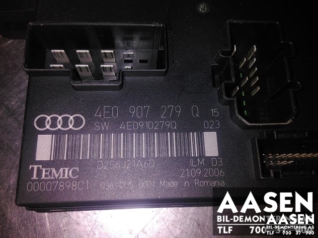 Styreenhet diverse til Audi A8 2003-2010 (Type II) (TEMIC|4E0907279Q|)