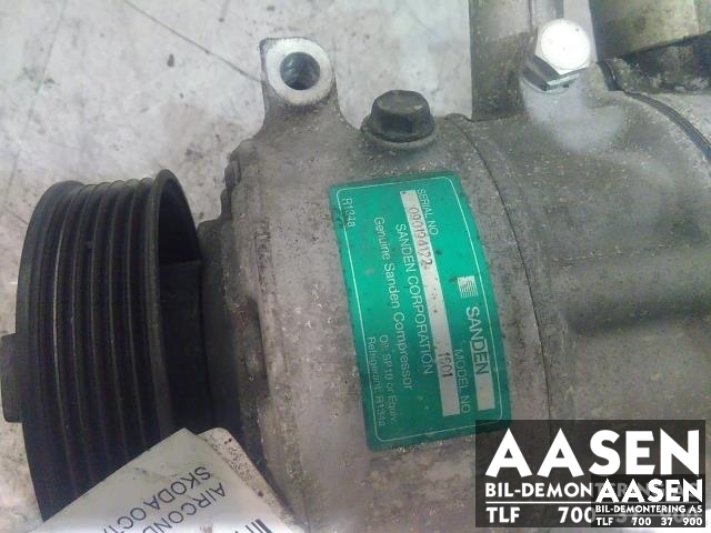 Aircondition kompressor til Škoda Octavia 2005-2008 (Type II, Fase 1)  (SANDEN|1K0 820 859 QX|1K0 820 808 FX|)