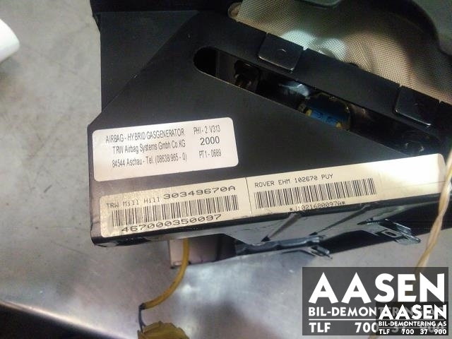Airbag passasjer til Land Rover Discovery 1999-2004 (Type II) (TRW|)