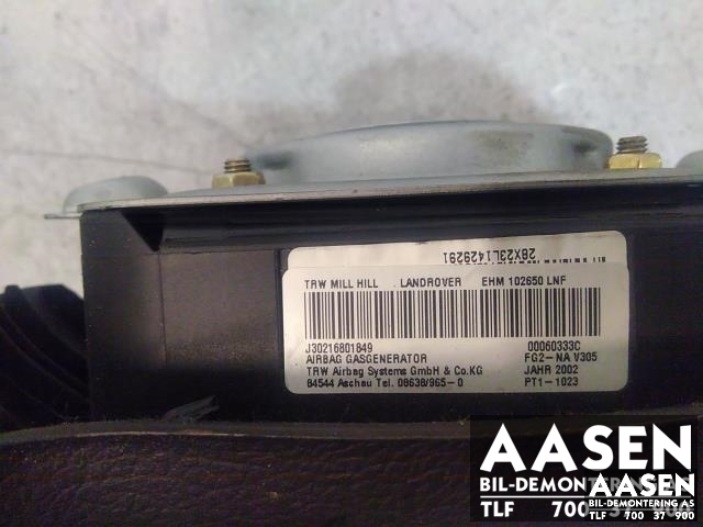 Airbag rattpute til Land Rover Discovery 1999-2004 (Type II)  (TRW|J30216801849|)