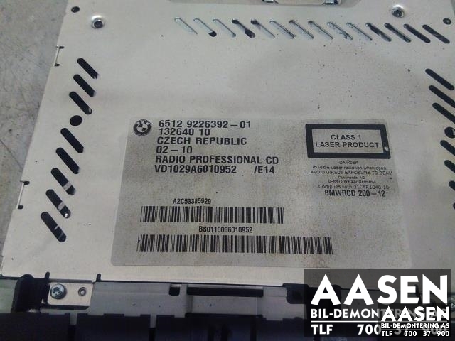 Bilstereo til BMW X1 2009-2015 (E84) (E84) (65 12 9 226 392|)
